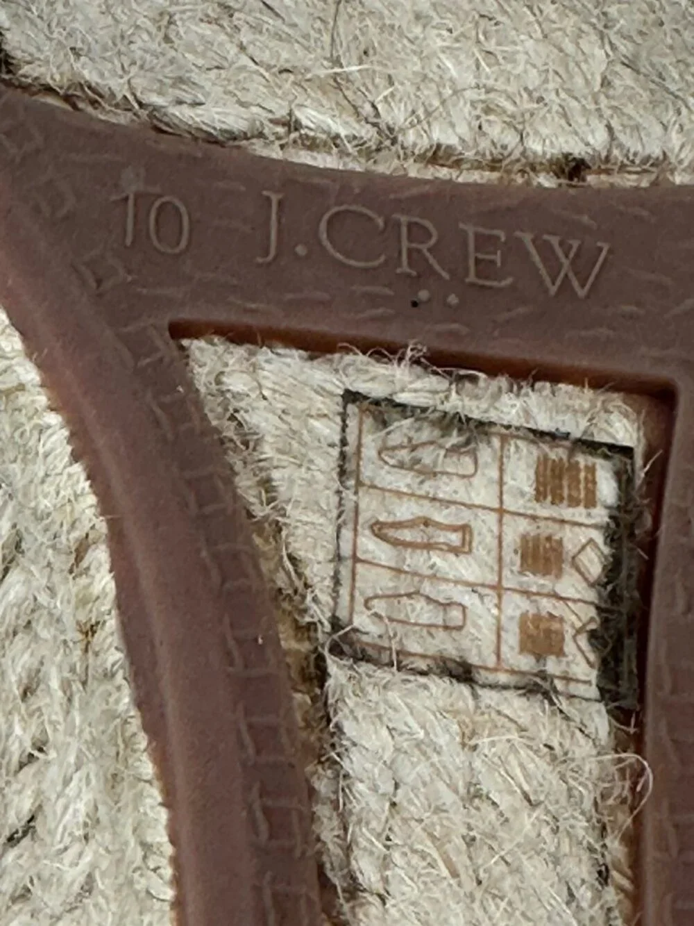 J. CREW Women's Espadrilles Wedge Shoes Factory Tan Canvas Ankle Strap 10M